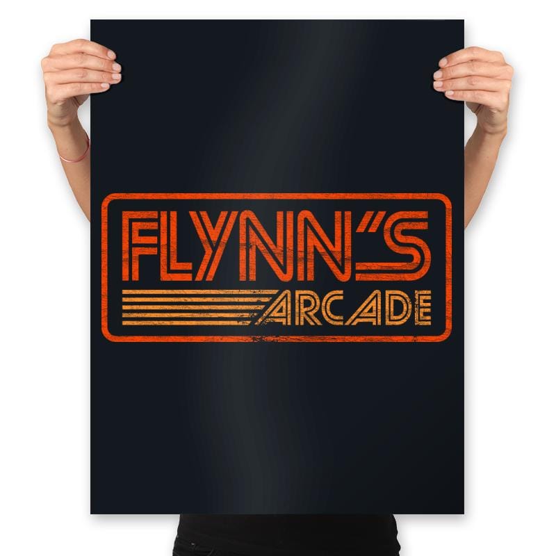 Flynn's Arcade 80s Retro - Prints Posters RIPT Apparel 18x24 / Black