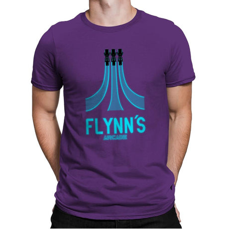 Flynn's Arcade - Best Seller - Mens Premium T-Shirts RIPT Apparel Small / Purple Rush