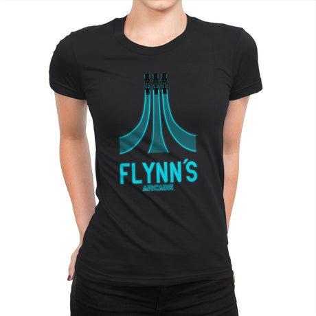 Flynn's Arcade - Best Seller - Womens Premium T-Shirts RIPT Apparel Small / Black