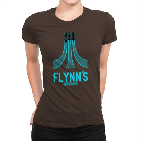 Flynn's Arcade - Best Seller - Womens Premium T-Shirts RIPT Apparel Small / Dark Chocolate