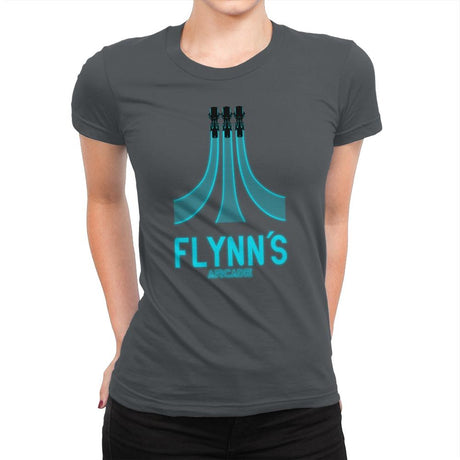 Flynn's Arcade - Best Seller - Womens Premium T-Shirts RIPT Apparel Small / Heavy Metal
