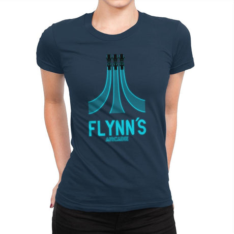 Flynn's Arcade - Best Seller - Womens Premium T-Shirts RIPT Apparel Small / Midnight Navy