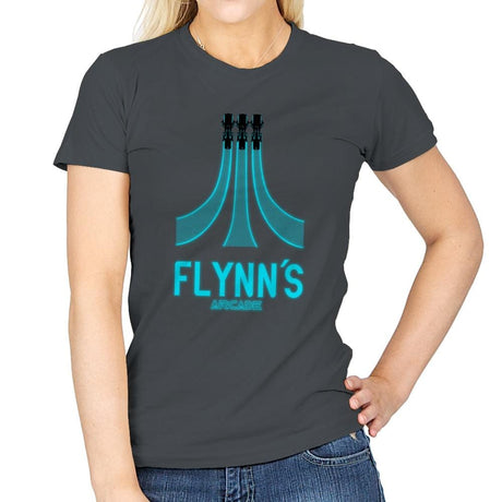 Flynn's Arcade - Best Seller - Womens T-Shirts RIPT Apparel Small / Charcoal