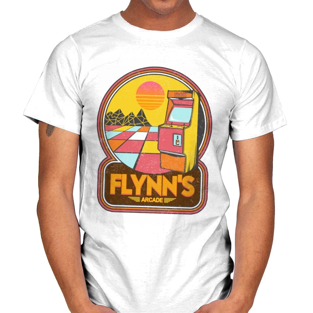 Flynn's Arcade - Mens T-Shirts RIPT Apparel Small / White