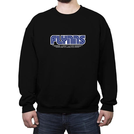 Flynn's Arcadea - Anytime - Crew Neck Sweatshirt Crew Neck Sweatshirt RIPT Apparel Small / Black