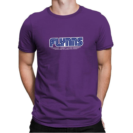 Flynn's Arcadea - Anytime - Mens Premium T-Shirts RIPT Apparel Small / Purple Rush