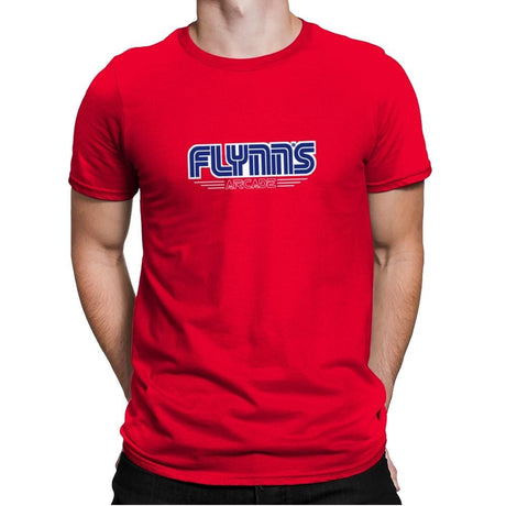 Flynn's Arcadea - Anytime - Mens Premium T-Shirts RIPT Apparel Small / Red