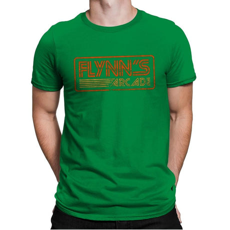 Flynns Arcade Retro - Mens Premium T-Shirts RIPT Apparel Small / Kelly