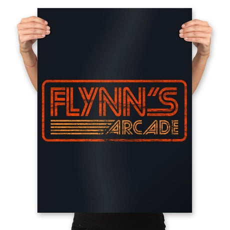 Flynns Arcade Retro - Prints Posters RIPT Apparel 18x24 / Black