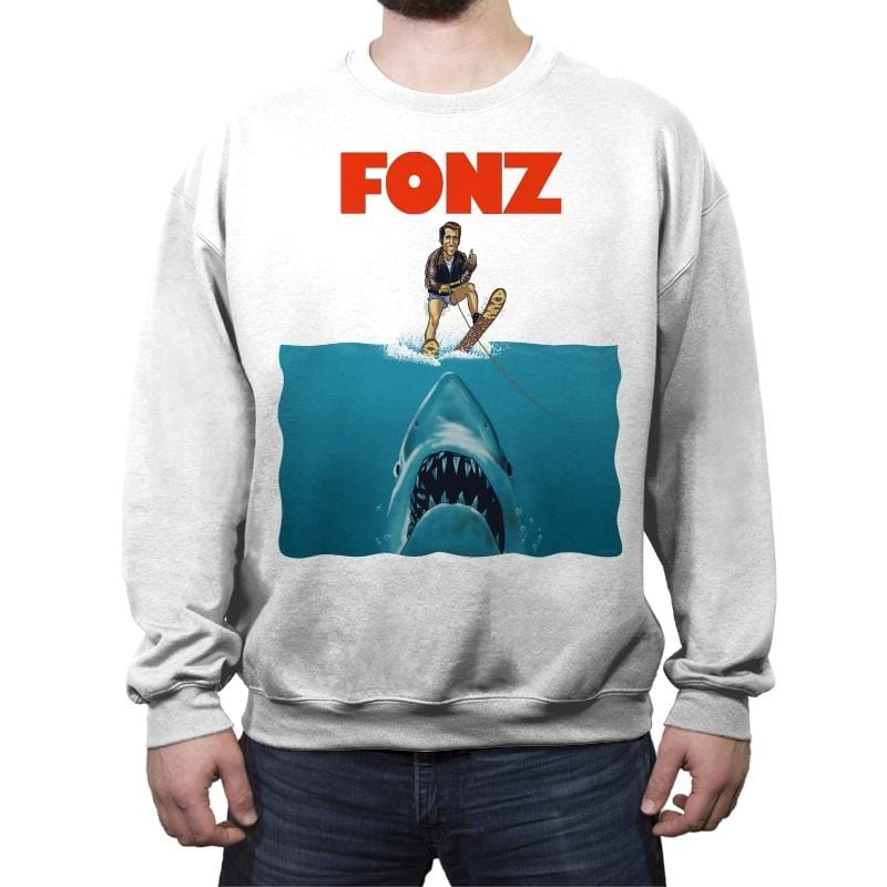 FONZ - Crew Neck Sweatshirt Crew Neck Sweatshirt RIPT Apparel Small / White