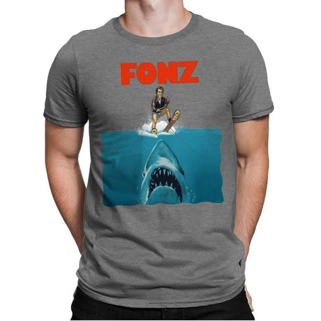 FONZ - Mens Premium T-Shirts RIPT Apparel Small / Heather Grey