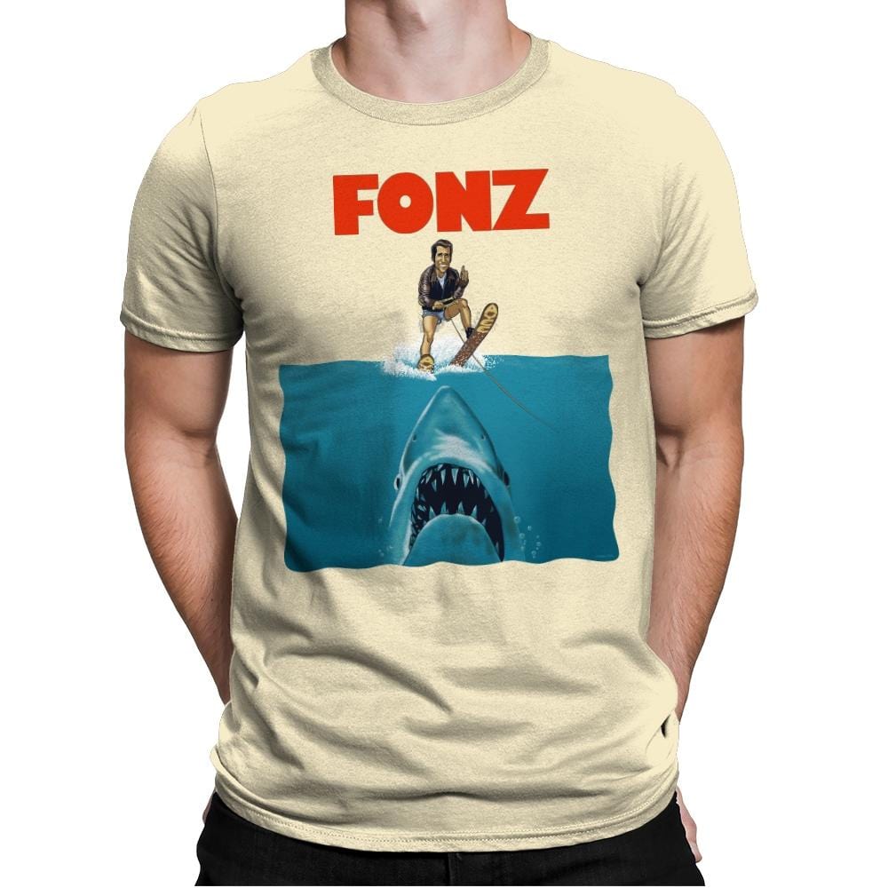 FONZ - Mens Premium T-Shirts RIPT Apparel Small / Natural