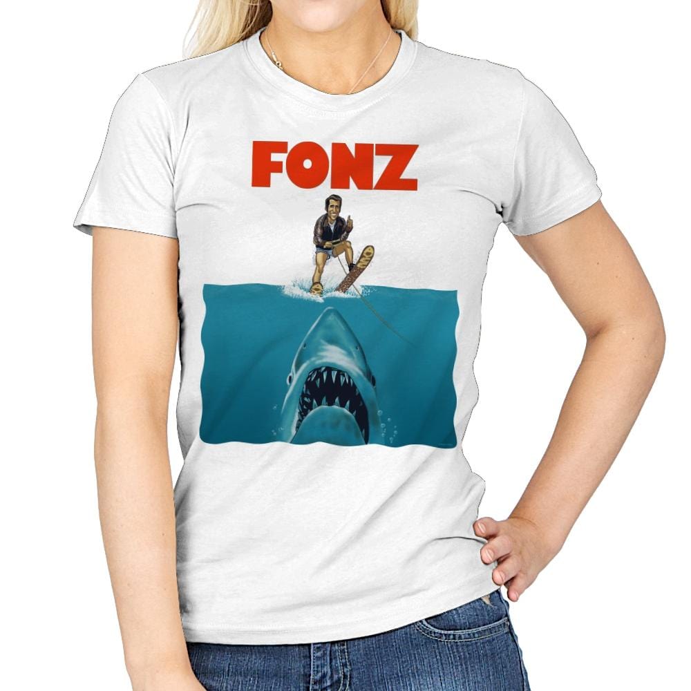 FONZ - Womens T-Shirts RIPT Apparel Small / White