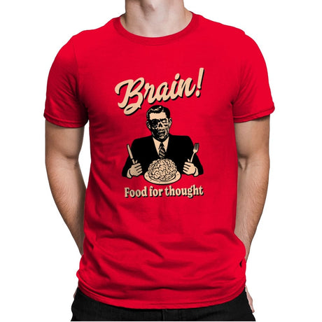Food For Thought - Mens Premium T-Shirts RIPT Apparel Small / Red