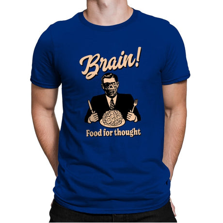 Food For Thought - Mens Premium T-Shirts RIPT Apparel Small / Royal