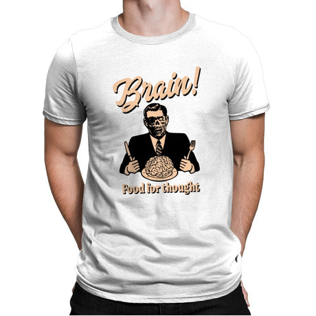 Food For Thought - Mens Premium T-Shirts RIPT Apparel Small / White