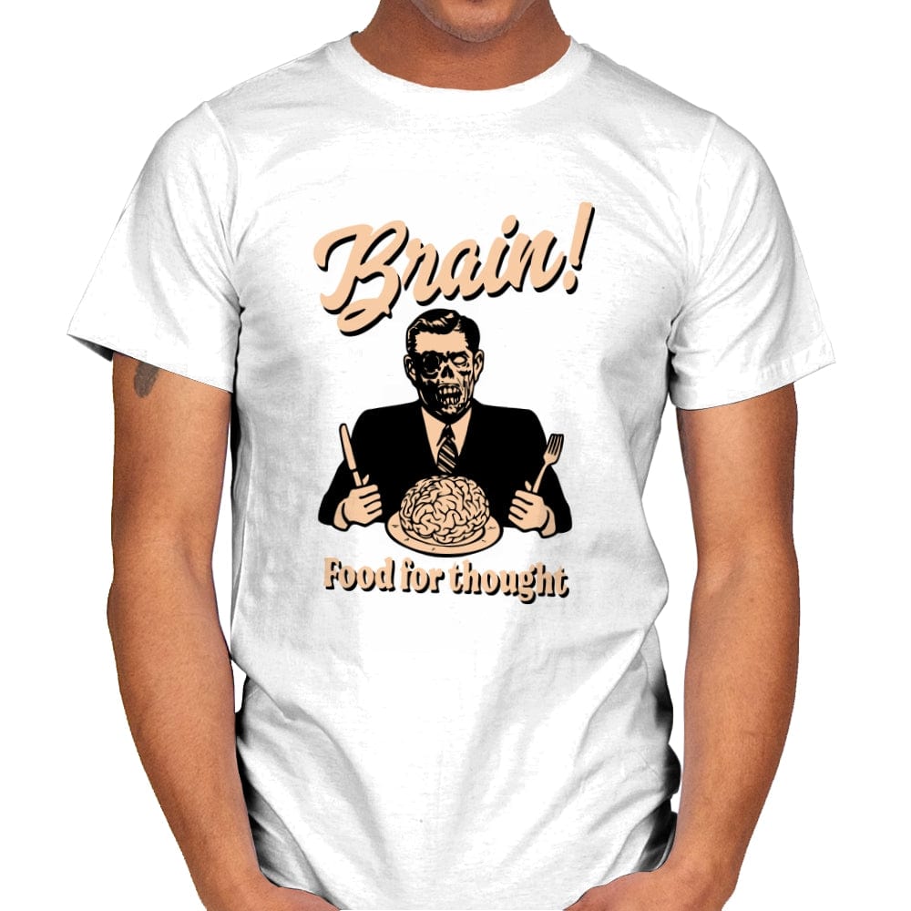 Food For Thought - Mens T-Shirts RIPT Apparel Small / White