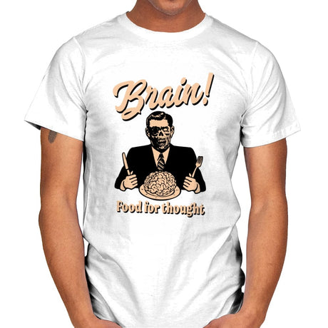 Food For Thought - Mens T-Shirts RIPT Apparel Small / White