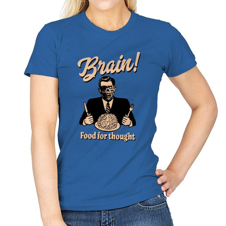 Food For Thought - Womens T-Shirts RIPT Apparel Small / Royal