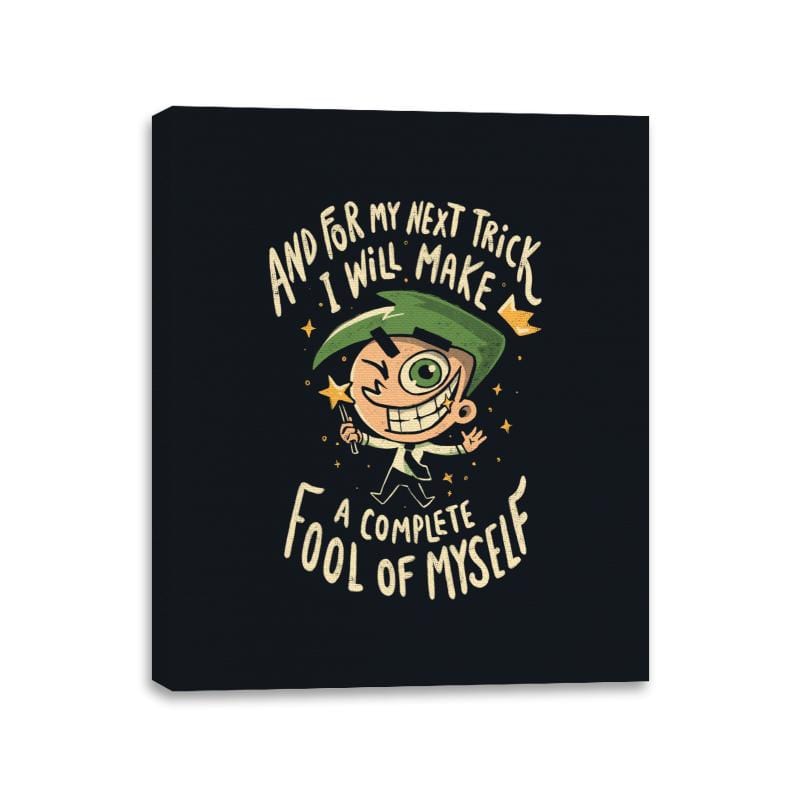 Fool of Myself Trick - Canvas Wraps Canvas Wraps RIPT Apparel 11x14 / Black