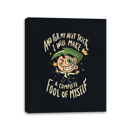 Fool of Myself Trick - Canvas Wraps Canvas Wraps RIPT Apparel 11x14 / Black