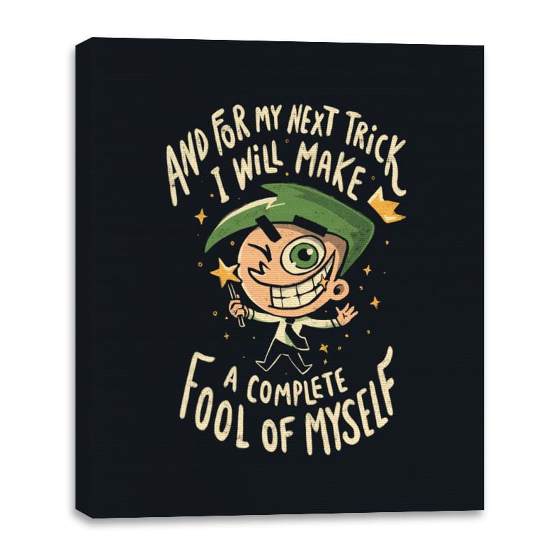 Fool of Myself Trick - Canvas Wraps Canvas Wraps RIPT Apparel 16x20 / Black