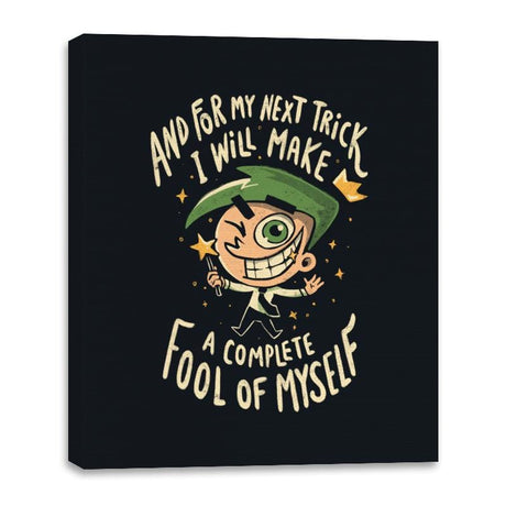 Fool of Myself Trick - Canvas Wraps Canvas Wraps RIPT Apparel 16x20 / Black