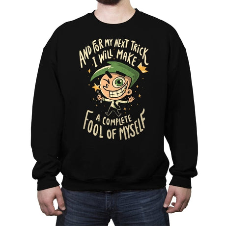Fool of Myself Trick - Crew Neck Sweatshirt Crew Neck Sweatshirt RIPT Apparel Small / Black