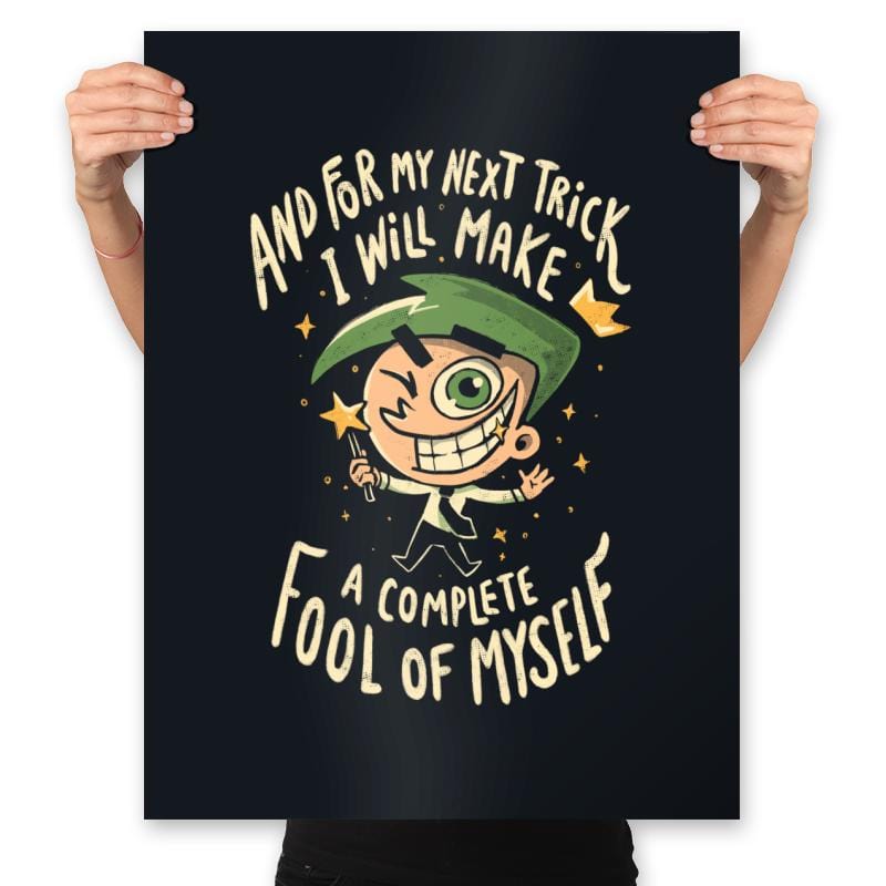 Fool of Myself Trick - Prints Posters RIPT Apparel 18x24 / Black