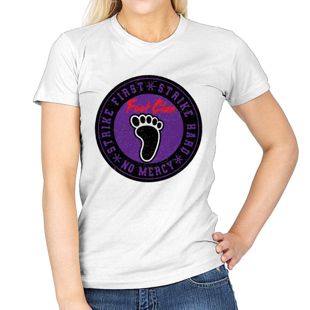 Foot Clan - Womens T-Shirts RIPT Apparel Small / White
