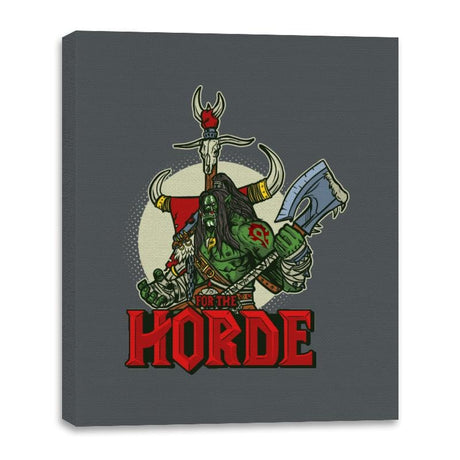 For the Horde - Canvas Wraps Canvas Wraps RIPT Apparel 16x20 / Charcoal