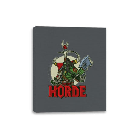 For the Horde - Canvas Wraps Canvas Wraps RIPT Apparel 8x10 / Charcoal