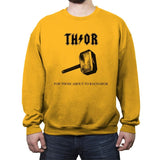 For those about to Ragnarok - Crew Neck Sweatshirt Crew Neck Sweatshirt RIPT Apparel Small / Gold