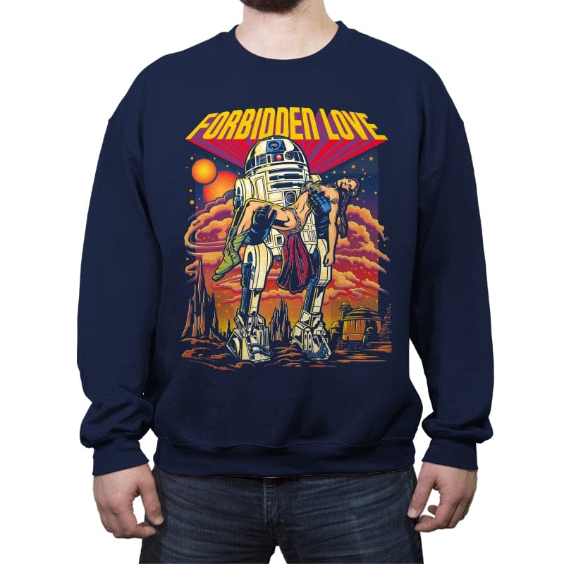 Forbidden Love - Anytime - Crew Neck Sweatshirt Crew Neck Sweatshirt RIPT Apparel Small / Navy