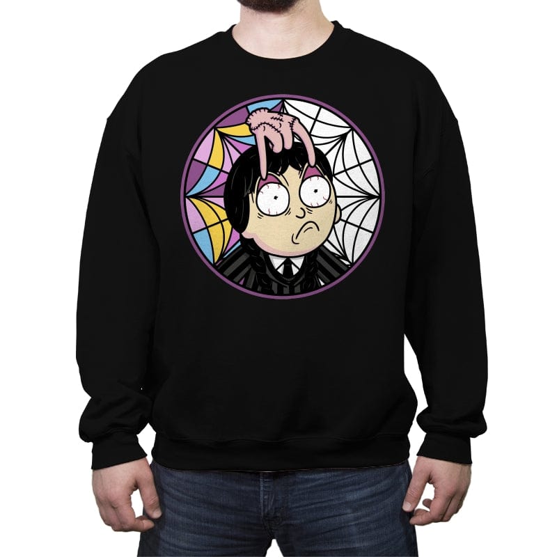 Forced Look! - Crew Neck Sweatshirt Crew Neck Sweatshirt RIPT Apparel Small / Black