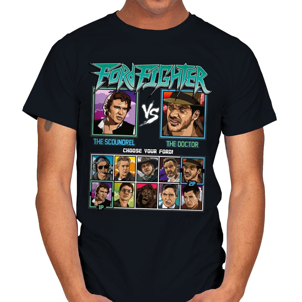 Ford Fighter - Retro Fighter Series - Mens T-Shirts RIPT Apparel Small / Black