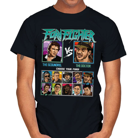 Ford Fighter - Retro Fighter Series - Mens T-Shirts RIPT Apparel Small / Black