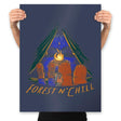 Forest And Chill - Prints Posters RIPT Apparel 18x24 / Navy