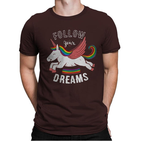 Forever Follow Your Dreams - Mens Premium T-Shirts RIPT Apparel Small / Dark Chocolate