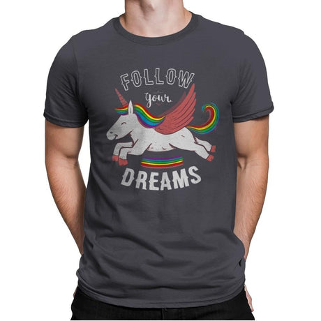 Forever Follow Your Dreams - Mens Premium T-Shirts RIPT Apparel Small / Heavy Metal
