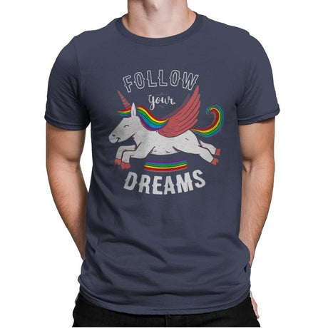Forever Follow Your Dreams - Mens Premium T-Shirts RIPT Apparel Small / Indigo