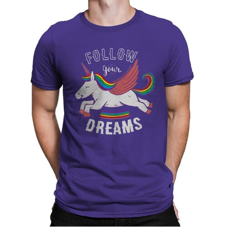 Forever Follow Your Dreams - Mens Premium T-Shirts RIPT Apparel Small / Purple Rush