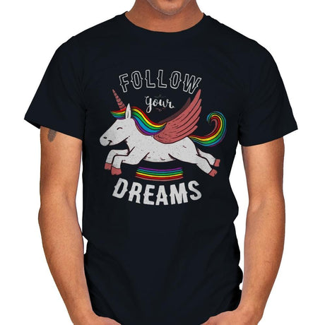Forever Follow Your Dreams - Mens T-Shirts RIPT Apparel Small / Black