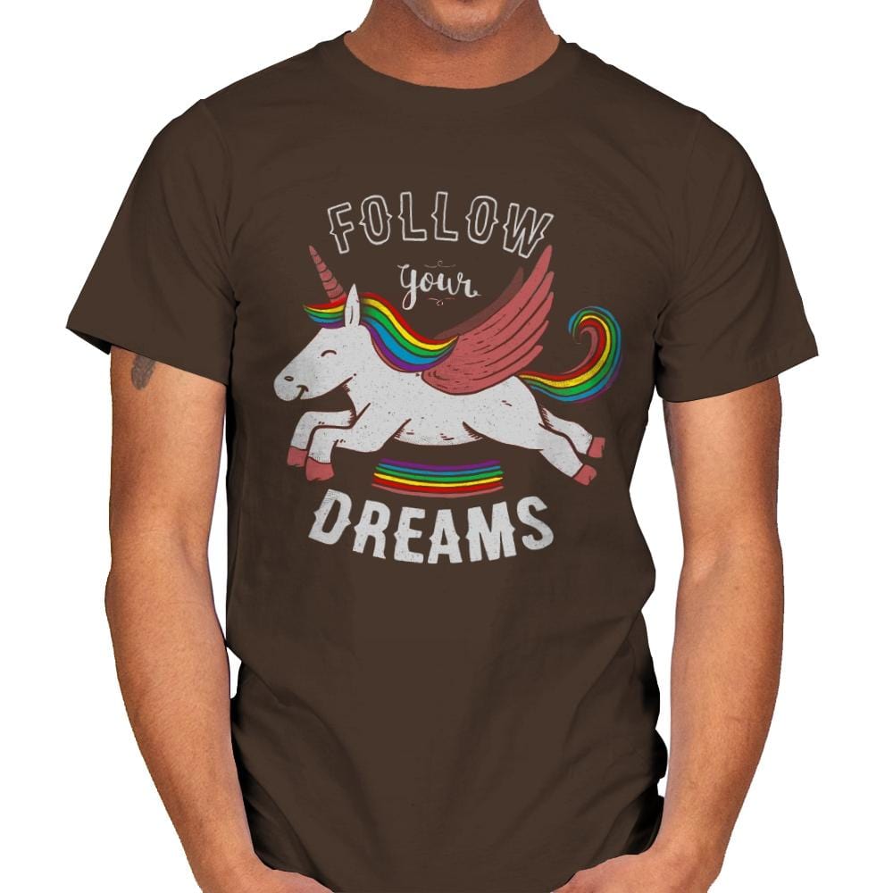 Forever Follow Your Dreams - Mens T-Shirts RIPT Apparel Small / Dark Chocolate
