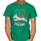 Forever Follow Your Dreams - Mens T-Shirts RIPT Apparel Small / Kelly Green