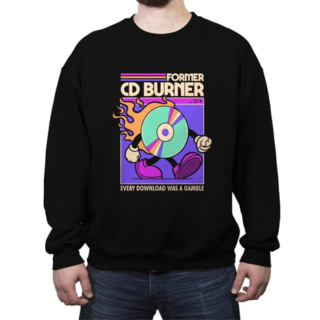 Former Cd Burner - Crew Neck Sweatshirt Crew Neck Sweatshirt RIPT Apparel Small / Black