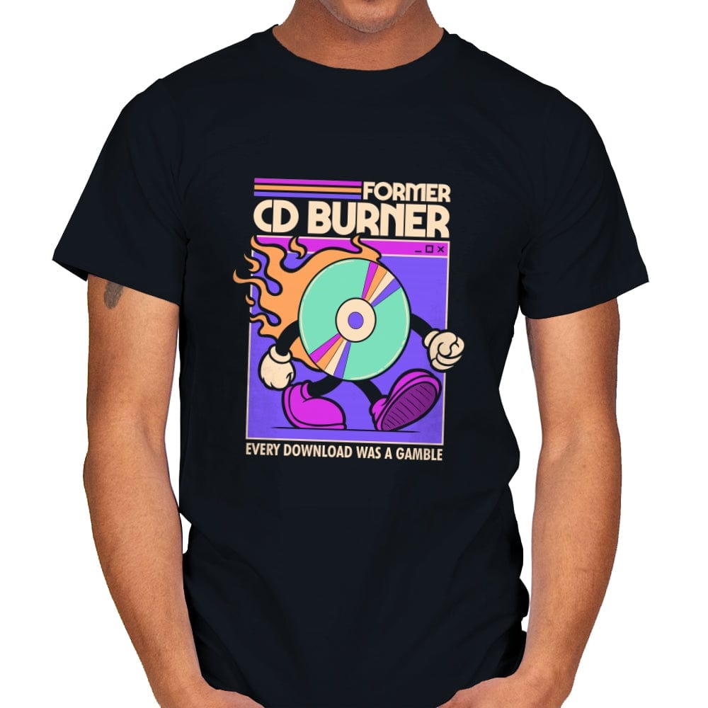Former Cd Burner - Mens T-Shirts RIPT Apparel Small / Black