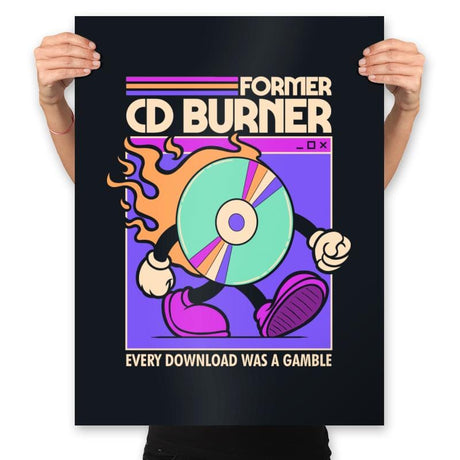 Former Cd Burner - Prints Posters RIPT Apparel 18x24 / Black