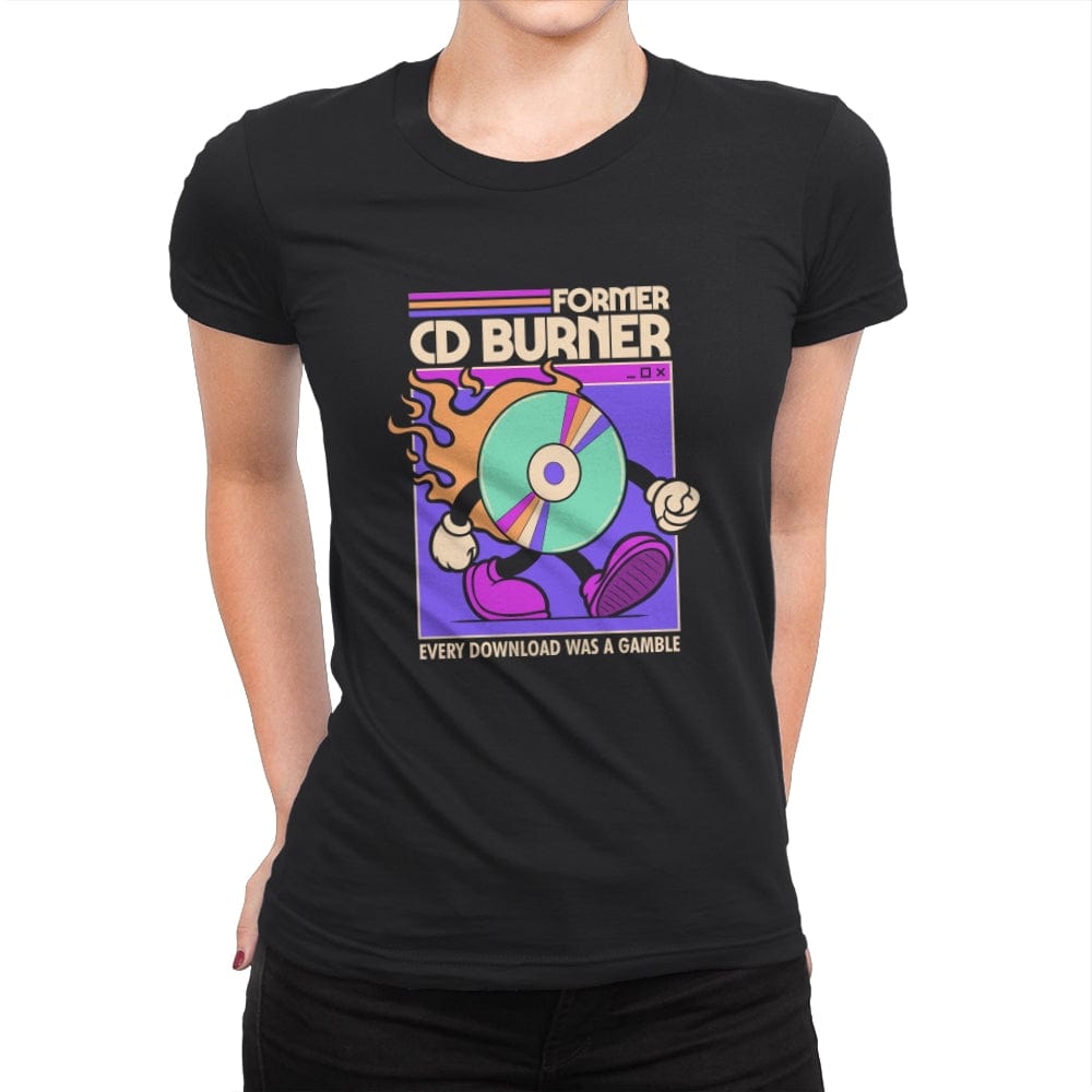 Former Cd Burner - Womens Premium T-Shirts RIPT Apparel Small / Black