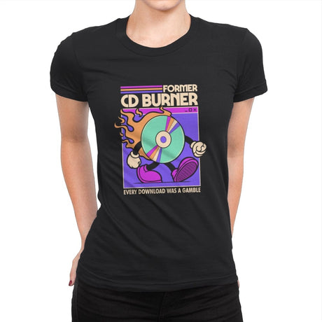 Former Cd Burner - Womens Premium T-Shirts RIPT Apparel Small / Black